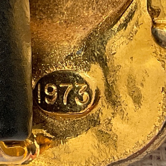 Mimi di Niscemi Pheasant Buckle Black Leather Vintage 1973  Belt - Picture 4 of 14